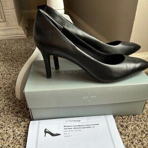 Rockport Total Motion 75mm Pointed Toe Heels - Black Leather Size 11M